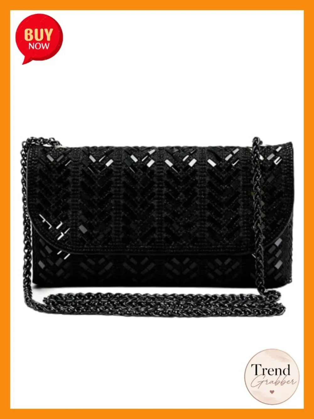 Rhinestone Clutch Purse PU Leather Evening Bag Party Prom Wedding Handbag